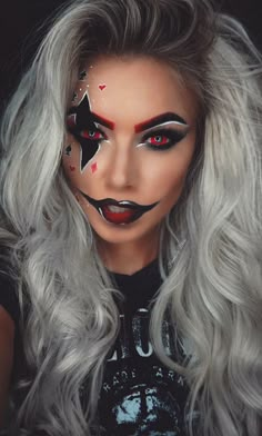 Harlequin Makeup, Halloween Makeup Ideas For Women, Creative Halloween Makeup, Halloween Makeup Clown, Scary Clown Makeup, Holloween Makeup, Festival Make Up, Creepy Makeup, Creepy Halloween Makeup