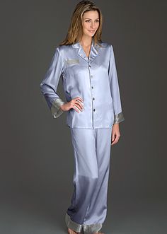 This Evening Lounge #Silk #Pajama is back in stock just in time for our sale! Treat yourself to luxurious silk sleepwear for only $148 today! Elegant Satin Sets With Long Pants, Elegant Fitted Night Sets, Elegant Night Sets, Elegant Fitted Sets For Night, Elegant Silk Sleep Sets, Elegant Silk Sleepwear Sets, Elegant Satin Sleepwear For Pajama Party, Elegant Satin Sets For Pajama Party, Elegant Satin Daywear Set