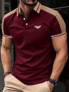 latest fashion trends for mens🤗 Bird Print, Designer Clothes For Men, Bird Prints, Short Sleeve Polo, Mens Polo Shirts, Polo Shirts, Contrasting Colors, Latest Fashion Trends, Latest Fashion