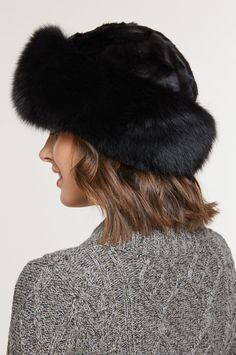 Sheared Mink Fur Cossack Hat with Fox Fur Trim Cossack Hat, Mink Fur, Fox Fur, Fur Trim, The Crown, Winter Hats, Fox, Crown, Trim