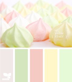 pastel colors are used to create this image