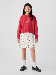 Gap × DÔEN Kids Logo Sweatshirt | Gap Gap Relaxed Fit Sweatshirt For Spring, Sporty Gap Sweatshirt For Spring, Gap Casual Sweatshirt For Spring, Casual Gap Sweatshirt For Spring, Gap Cotton Sweater For Spring, Gap Casual Spring Sweatshirt, Gap Cotton Spring Sweater, Gap Sweatshirt For Spring Loungewear, Gap Spring Sweatshirt For Loungewear