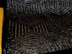 Beautiful geometric sequins design embroider on a black mesh lace. This sequins lace had a diamond design embroider with sequins on a mesh. The lace can be use for dresses, tablecloths, night gowns, Skirts, decoration,weddings,bridal and much more. 100% polyester Length:36 inches Width:58inches We also sell increment of yards in one piece. Dear costumers fell free to ask us how much we have in stock in any of out fabrics. Dear costumer the shipping of this item may take 3-5 day. After shipping y Bridal Nightgown, Wedding Dresses Black, Night Gowns, Black Wedding Dresses, Dresses Black, Diamond Design, Black Mesh, Tablecloths, Mesh Fabric