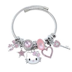 Cute Sanrio Bracelets Anime Kawaii Hello Kitty Silver Rhinestone. Adjustable. Pictures Don’t Do Justice How Beautiful This Bracelet Is. 2.36 Inches Hello Kitty Adjustable Jewelry For Gifts, Adjustable Hello Kitty Jewelry As Gift, Adjustable Hello Kitty Jewelry Gift, Silver Hello Kitty Kawaii Jewelry, Adjustable Hello Kitty Jewelry, Kawaii Silver Hello Kitty Jewelry, Cute Silver Charm Bracelet Bangle, Cute Silver Bangle Charm Bracelet, Kawaii Hello Kitty Silver Jewelry