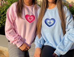 Y2k Heart, Sweatshirt Y2k, Stylish Hoodies, Embroidered Crewneck, Sweat Hoodie, Manish, Heart Love, Oversized Sweatshirt