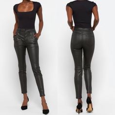 New With Tags Size 30 Some Pulling On The Front, Shown. It Smooths Put Once On Coated Faux Leather Like Jeans/Pants Measurements Are Approximate And Shown In Photos Complete Your Look And Feel Comfortable All Day Long Wearing Sanctuary Hayden Skinny Pant. Sku: #9812542 High Rise Fit. Pull-On Style. Skinny Pant With Four Pocket. Ankle-Grazing Cut. 53% Cotton, 24% Rayon, 19% Lyocell, 4% Spandex. Turn Inside Out, Machine Wash. Imported. Casual Mid-rise Leather Pants For Work, High Rise Pants For Fall Workwear, Sleek High Rise Bottoms For Workwear, Sleek High-rise Bottoms For Workwear, Sleek High-rise Workwear Bottoms, Fitted Mid-rise Leather Pants With Pockets, Elegant High Rise Leather Pants For Work, Sleek Fitted Leather Pants For Business Casual, High Rise Leather Pants For Spring Workwear