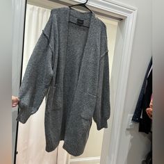 Soft, Oversized Fit, Nwt Oversized Cozy Outerwear For Day Out, Cozy Oversized Outerwear For Day Out, Lightweight Open Front Cardigan, Varsity Cardigan, Lululemon Sweater, White Sweater Cardigan, Zara Cardigan, Oversized Sweater Women, Sweater Duster