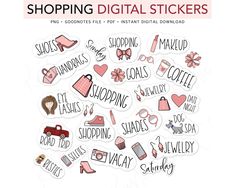 the digital stickers are designed to look like shopping