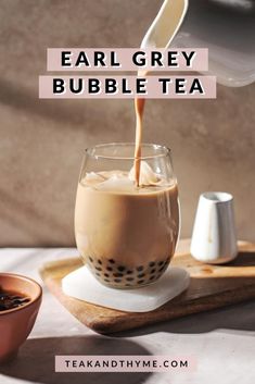 Earl Grey Boba Tea, Earl Gray Milk Tea, Earl Grey Milk Tea Recipes, Earl Grey Milk Tea, Asian Drink, Milk Tea Boba, Boba Tea Recipe, Boba Recipe, Tea Live