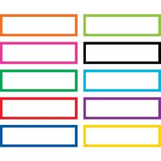 blank labels with different colors and sizes are shown in this set, including one for each color