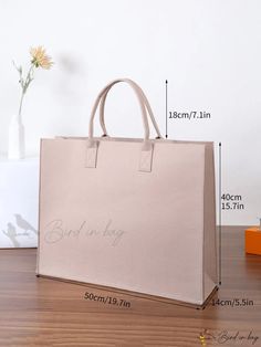 Bird in Bag - Large Capacity Shoulder Tote Bag Large Capacity Box Bag For Errands, Large Box Bag For Daily Use, Large Capacity Box Bag For Daily Use, Large Daily Use Box Bag, Large Beige Bag For Daily Use, Large Beige Bags For Daily Use, Large Beige Bags For Errands, Trendy Large Beige Bag, Oversized Style