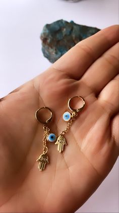 Hamsa & Evil Eyes Earrings * Dangle Earrings * 18 K Gold Filled Earrings * Evil Eye Earrings * Hamsa Earrings * Minimalist Earrings* Cheap Evil Eye Drop Earrings, Hypoallergenic Dangle Cartilage Earrings As Gift, 14k Gold Filled Dangle Cartilage Earrings, Gift Dangle Cartilage Earrings, Gold Plated Dangle Cartilage Earrings For Gift, Gift Dangle Cartilage Single Earring, Hypoallergenic Gold Plated Dangle Cartilage Earrings, Handmade Dangle Cartilage Earrings As Gift, Handmade Dangle Cartilage Earrings For Gift