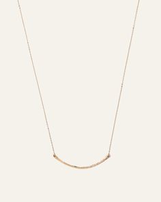 14k Gold Hammered Curve Necklace Everyday Luxury, Everyday Luxuries, Scarf Gift, Gold Bar, Elegant Necklaces, Layered Look, Gold Design, Quince, Spring Rings