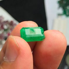 A natural dense green swat mined emerald rose cut, featuring rectangular shaped fine geometry, sparkling high on each facet. No oiling, 100% natural. Weight: 4.65 carats Dimensions: 14.9x10x4mm Note: -All the stones are captured through Iphone 8plus in perfect natural light condition. The little deviation might be possible in accordance to the difference in coloration calibration of viewer`s screen. -All the items listed are Natural and Untreated, also Unheated unless its prominently mentioned i Rectangular Emerald Ring, Green Octagon Gemstones For Gift, Gia Certified Rectangular Green Emerald Ring, Rectangular Emerald Ring With Diamond Cut, Rectangular Emerald Ring With Diamond Cut For Gift, Green Faceted Emerald-cut Emerald Ring, Faceted Green Emerald Cut Emerald Ring, Green Emerald Ring With Faceted Emerald Cut, Swat Pakistan