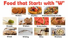 food that starts with w words and pictures