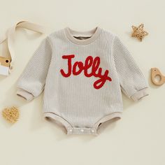 Citgeett Autumn Christmas Infant Baby Girls Boys Sweater Bodysuit Letter Embroidery Long Sleeve Fall Summer Outfit Accessories, Boys Christmas Outfits, Christmas Onesie, Girls Christmas Outfits, Newborn Christmas, Boys Knits, Baby Christmas Outfit, Knitted Romper