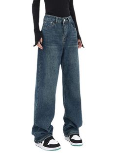 ⚡Buy 2024 Vintage Blue Button Back Boyfriend Jeans Blue L under $55.00 in Jeans at AnotherChill.com Online. Style: Casual/Street/Y2K/Vintage/Preppy/Punk/Hip Pop/Sweet. Fabric Content: Cotton Blend. Fit Type: Loose Fit. Versatile Design: The jeans feature a vintage blue color which is versatile and can easily be paired with any outfit, making it a must have staple in your wardrobe.. Comfortable Fit: The loose fit design of these jeans ensures maximum comfort while maintaining a stylish look.. Unique Features: The jeans come with stylish and decorative buttons on the back, adding a unique touch to your outfit.. High Quality Material: Made from a cotton blend, the jeans are soft, durable, and easy to clean.. SIZE. Waist. Hips. Outseam. S. 28inch/ 71cm. 42inch/ 106cm. 41inch/ 105cm. M. 29inch/ Baggy Dresses, Street Y2k, Oversized Sweater Cardigan, 2000s Outfits, Vintage Preppy, Clothing Details, Loose Outfit, Cutout Dress, Long Blouse