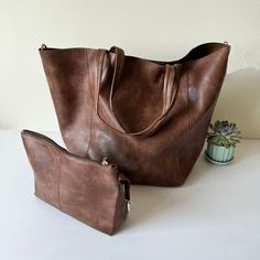 Thanksgiving Day Promotion 40% off. Prepare gift for wife and girlfriend and mother This bag has modern design and is really functional. It can be used as Vegan Leather plait Tote Bag, Leather Slouchy Bag, Hobo Bag, Shoulder Bag, Outside Bag, Large handbag, Shopping Bag for Women, Girl. This tote bag is extremely light, the leather is ultra soft. The bag can be used for work, school, shopping, holiday and traveling, and can put all your needs in daily life. Premium Quality Vegan Leather Tote Bag which is Environmentally friendly materials. The women Bag Size:  Width: 22.8 inches (58 cm) Height: 16.1 inches (41 cm) Depth: 8.7 inches (22 cm) Weight:1.10 pond, ( 0.5 kg) Can be used as shoulder bag, handbag, and come with a detachable small bag inside, which you could used together or use alon Faux Leather Tote Bag As A Gift, Large Capacity Faux Leather Bags As Gifts, Large Capacity Faux Leather Bag As Gift, Large Capacity Faux Leather Bag For Gift, Large Capacity Faux Leather Shoulder Bag Gift, Slouchy Hobo Bag, Vegan Leather Tote Bag, Slouchy Bag, Vegan Leather Tote