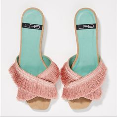 Lab Anthropologie Dusty Rose Fringed Slide Sandals Size: 7 Brand New Without Box. Never Worn. Dusty Pink / Mauve Color. Barbie Vibes!!! Slip On Heels, Latest Sandal, Fringe Sandals, Anthropologie Shoes, Free Shoes, Heeled Sandal, Suede Fringe, Lace Up Sandals, Ciabatta