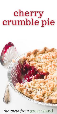 the cover of cherry crumble pie