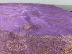 Beautiful Lavender color Dola silk Saree for any special occasion