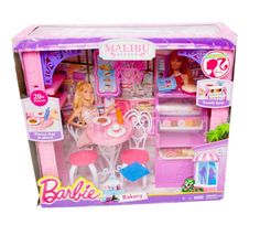 a barbie doll house with furniture and accessories