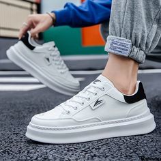 Russoo - Premium Mens Solid Skate Shoes: Comfortable, Non-Slip, and Durable Sneakers Ideal for Outdoor Activities in Winter and Autumn Mens Skate Shoes, Shoes Comfortable, Outdoor Style, Summer Winter, Skate Shoes, Comfortable Shoes, Outdoor Activities, Sneakers