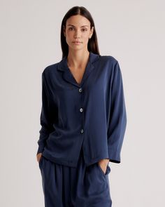 In case you need to hear this... yes, you deserve to sleep in silk too. Our 100% Washable Silk Long Sleeve Pajama Top is made from easy-care mulberry silk, and with its naturally smooth feel and temperature-regulating properties, it's definitely a dream for snuggling up in any season. Go for full on bedtime bliss and pair with washable silk pajama shorts or pants. Silk Pajamas Shorts, Silk Pajama, Silk Outfit, Silk Camisole, Silk Pajamas, Silk Slip, Just Run, Silk Skirt, Pajama Top