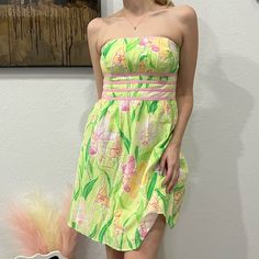 Beautiful Dress! Only Worn Once! Brand New Condition. Has Been Altered On The Top! I Would Say Fits More Like A 2 On The Top, Lilly Pulitzer Dress, Beautiful Dress, Lilly Pulitzer, Beautiful Dresses, The Top, Strapless Dress, Colorful Dresses, Size 2