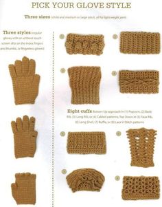 Leisure Arts Hand Picked Gloves & Mittens - Crochet Pattern 6637 - 123Stitch Knitting Gloves Tutorial, Barefoot Sandals Crochet Pattern, Crochet Fingerless Gloves Free Pattern, Creative Stitches, Crochet Arm Warmers, Crochet Hand Warmers, Crochet Wrist Warmers, Crochet Mittens Pattern, Glove Pattern