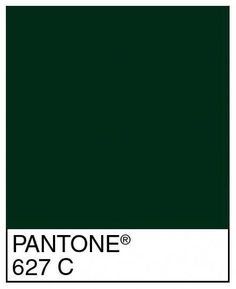 the pantone color is dark green