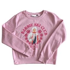 Mattel Barbie Pullover Crew Sweatshirt. 60% Cotton 40% Polyester. New With Tags. Size Medium In Juniors But It Runs Small So I Would Say It Fits A Women’s Small. Thanks For Looking &Feel Free To Ask Any Questions! Pink Letter Print Top For Winter, Pink Tops With Letter Print For Winter, Winter Pink Top With Letter Print, Ski Club, Spring Clothing, Pink Barbie, Mattel Barbie, Gingham Dress, Crew Sweatshirts