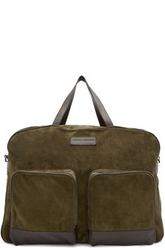 Umit Benan - Green & Brown Suede Weekend Bag Bags For Men, Weekend Bag, Perfect Bag, Green Brown, Brown Suede, Weekender Bag, Designer Bags, Green And Brown, Duffle Bag