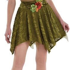 Wood Nymph Costume, Woodland Fairy Costume, Woodland Nymph, Ren Faire Outfits, Leaf Skirt, Forest Moss, Ren Fest, Fairy Skirt, Green Tulle