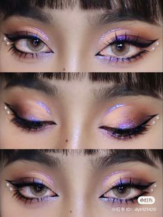 Mekap Mata, New Year's Makeup, Cute Eye Makeup, Inspiration Tattoos, Purple Makeup, Smink Inspiration, Ethereal Makeup, Eye Makeup Designs