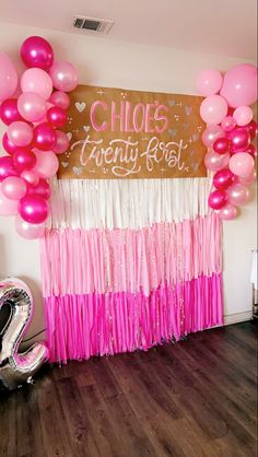 Streamer backdrop 
21st birthday themes 
21 
21st birthday 
Pink birthday ideas 
Pink birthday outfits 
Birthday 
Girlie birthday theme 21st Birthday Essentials, 21st Birthday Wall Decorations, Pretty In Pink 21st Birthday, College Birthday Decorations, 21st Birthday Ideas Decorations Pink, 21st Birthday Ideas Pink And Gold, 21st Birthday Themes For Her At Home, 21st Birthday Ideas Without Alcohol, Pink Birthday Photo Wall