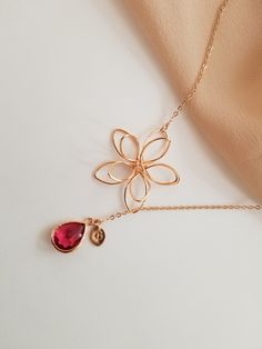 "Flower Necklace, ROSE GOLD Necklace, May Flower, anniversary Mother Gift, Initial Birthstone July Necklace, Bridesmaid gifts (¸.*' (¸.*' .*' ¸¸..♥ PERSONALIZED INITIAL - Blush Pink, Initial leaf Great for your wedding jewelry , bridesmaid gift, anniversary gifts and everyday wear (¸.*' (¸.*' .*' ¸¸..♥ Please write a note your initials and stone color when you check out. stone : 1.3x1.3cm / 0.51x0.51 inch leaf : 0.5x1cm / 0.2x0.39 inch material : stone in bezel, rose gold plated over brass Neckl Rose Gold Birthstone Jewelry As Gift, Rose Gold Birthstone Jewelry Gift, Elegant Rose Gold Necklace As Gift For Mom, Elegant Rose Gold Necklace For Mom, Rose Gold Jewelry For Mother's Day Birthday Gift, Rose Gold Birth Flower Jewelry For Mother's Day, Rose Gold Jewelry Birthday Gift, Mother's Day Rose Gold Birth Flower Jewelry, Elegant Bridesmaid Gift Necklace