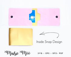 the inside snap design has been made with gold foil and is ready to be cut