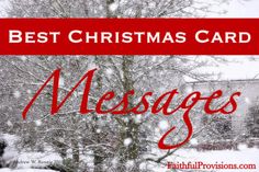 the words best christmas card messages are in red