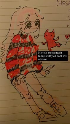 a drawing of a girl holding a cat with the caption it's me so much that i don't know what she wants to do