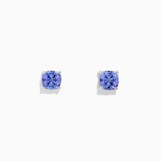 Effy Tanzanite Royale Sterling Silver Tanzanite Stud Earrings, 0.95 TCW Classic Tanzanite Earrings For Anniversary, Classic Tanzanite Gemstone Earrings, Classic Round Tanzanite Earrings, Classic Silver Tanzanite Earrings, Tanzanite Studs, Sapphire Ring, Sapphire, Stud Earrings, Engagement Rings