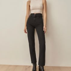 Reposhing This Item I Purchased From @Laurens_lots. Loved It, But Too Short On Me Host Outfit, Body Decor, Work Fits, High Rise Straight Jeans, High Rise Bootcut Jeans, Flare Jumpsuit, Mod Style, Jeans High Waist, Long Jeans