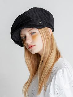 Editor's NotesThis natural shaped newsboy cap is made of unique patterned fabric. It can be matched with daily and formal outfits.- Both casual and formal style- Adequate voluminous silhouette- Wide pattern to make your face slimmer- Adjustable size with velcro- Handcrafted hatMeasurements(in.)One Size- Head Girth: 22.4in. ~ 23.2 in.- Brim length: 2.56 in.- Height: 4.7 in.Composition & Care- Outer : Polyester 68% Acrylic 32% - Lining : Cotton 100%- Hand wash recommended- Clean with a so Casual Visor Beret For Spring, Spring Casual Visor Beret, Casual Spring Visor Beret, Casual Spring Beret Flat Cap, Spring Casual Flat Cap Beret, Black Spring Beret Cap, Spring Black Beret Cap, Elegant Flat Cap Beret For Spring, Modern Black Hats For Spring