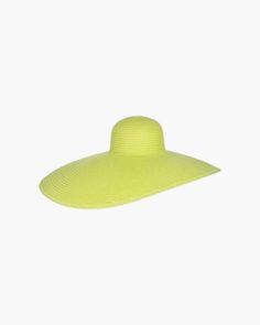 Giant Floppy Chartreuse Eric Javits Summer Headwear, Floppy Straw Hat, Packable Hat, Larger Than Life, Straw Fedora, Women's Headwear, Easy Travel, Hats For Sale, Summer Ready