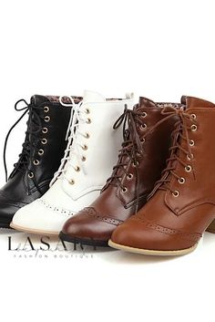 Lasaky - Ladies Lace-Up Chunky Heeled Ankle Boots with Hollow Out Slip-Resistant Soles Lace Up Heeled Ankle Boots, Traditional Japanese Clothing, Rough Heels, Japanese Clothing, Chunky Heel Ankle Boots, Dressing Style, Super High Heels, Heel Ankle Boots, Japanese Outfits