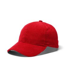 a red baseball cap on a white background