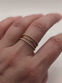 Beaded 14k gold filled ring.  This ring is perfect for everyday wear and a great stacking ring. Everyday Adjustable Gold Stackable Rings, Everyday Simple Stackable Rings In 14k Gold Filled, Everyday Simple 14k Gold Filled Stackable Rings, Classic Stackable 14k Gold Filled Rings, Everyday Stackable Gold-plated Rings, 14k Gold Filled Everyday Toe Rings, Everyday Stackable Gold Plated Rings, Everyday 14k Gold Filled Toe Stackable Rings, Everyday Stackable 14k Gold Filled Rings