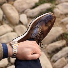 Bourdin Full Brogue Shoes - Q by QS Mens Dress Shoes Guide, Zapatillas Jordan Retro, Shopping Shoes, 00 Fashion, Mode Costume, Custom Made Shoes, Leather Brogues, Hot Style, Brogue Shoes