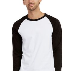 Men's Active Essentials. Top Pro Men's Long Sleeve Raglan Baseball Tee This Sporty, Clean Cut Baseball Tee Features A Two-Tone Contrasting Color Scheme. It Is Made Of Soft And Breathable Cotton Fabric Designed To Keep Up With Your Active Lifestyle. Available In A Variety Of Colors And In Sizes S Thru 3xl. Style: Mbt002 Fabrication: 65% Cotton, 35% Polyester Model Is 6' 1"" Wearing A Us Size Medium. Sorry No Trades. Firm Price. Product Is New With Tags, Direct From Wholesaler. Shipping: Your Orde White Raglan Sleeve T-shirt For Sports, Black Long Sleeve Sports T-shirt, White Moisture-wicking Long Sleeve T-shirt, White Long Sleeve Moisture-wicking T-shirt, Black Long Sleeve T-shirt For Sports Events, Black Raglan Sleeve Cotton T-shirt, Black Cotton T-shirt With Raglan Sleeve, Black Cotton Raglan Sleeve T-shirt, Black Cotton Tops For Sports Events