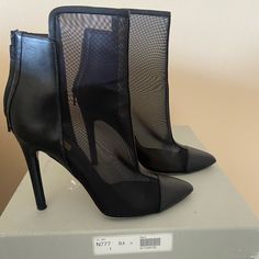 Reed Krakoff Booties Reed Krakoff, Black Mesh, Leather Boots, Bootie Boots, Ankle Boots, Mesh, Women Shoes, Couture, Boots